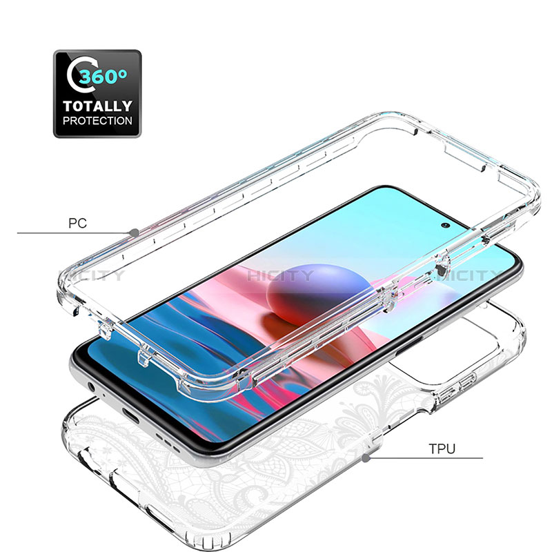 Funda Silicona Carcasa Ultrafina Transparente Goma Frontal y Trasera 360 Grados para Xiaomi Redmi Note 10 4G