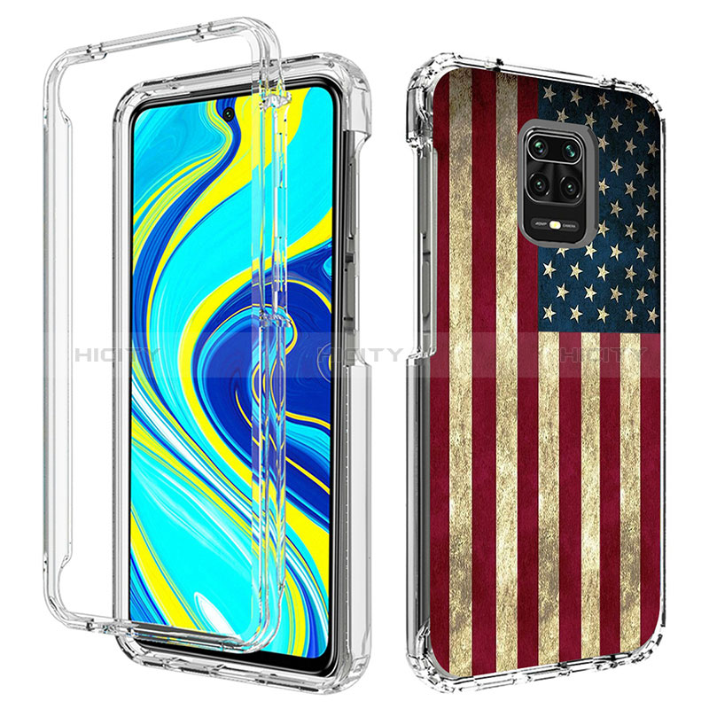 Funda Silicona Carcasa Ultrafina Transparente Goma Frontal y Trasera 360 Grados para Xiaomi Redmi Note 9 Pro