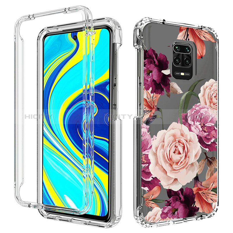 Funda Silicona Carcasa Ultrafina Transparente Goma Frontal y Trasera 360 Grados para Xiaomi Redmi Note 9 Pro