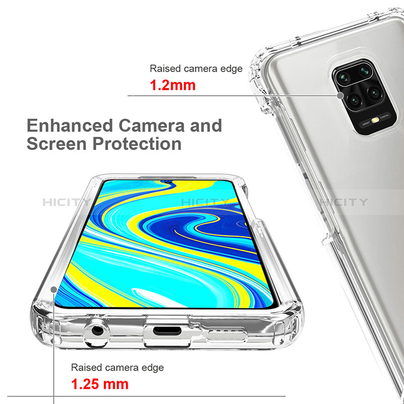 Funda Silicona Carcasa Ultrafina Transparente Goma Frontal y Trasera 360 Grados para Xiaomi Redmi Note 9 Pro Claro