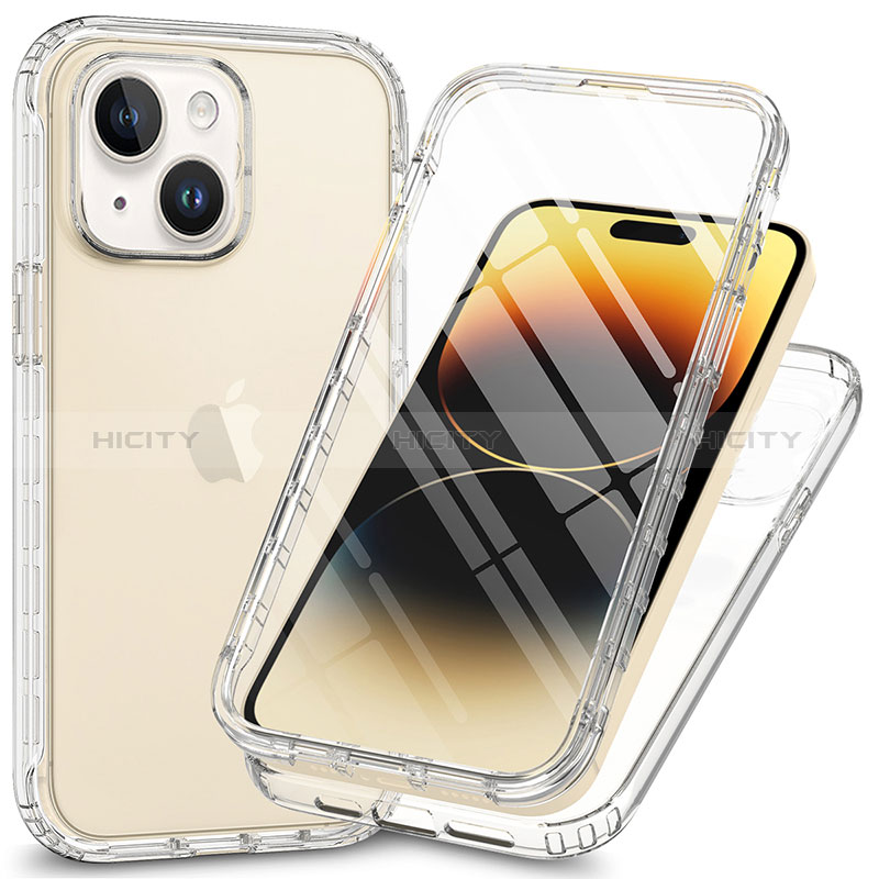 Funda Silicona Carcasa Ultrafina Transparente Goma Frontal y Trasera 360 Grados ZJ1 para Apple iPhone 13