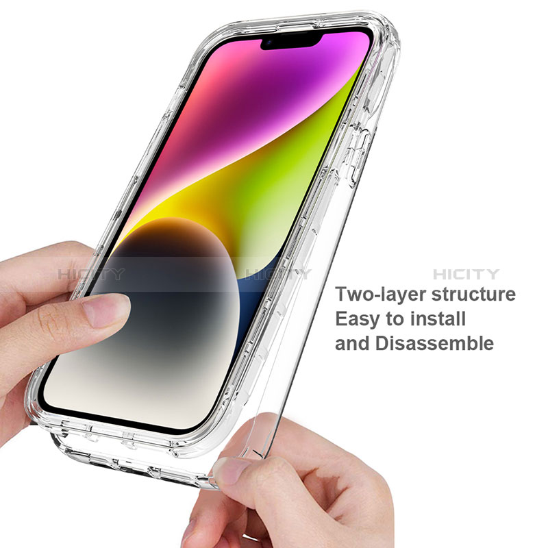 Funda Silicona Carcasa Ultrafina Transparente Goma Frontal y Trasera 360 Grados ZJ1 para Apple iPhone 13