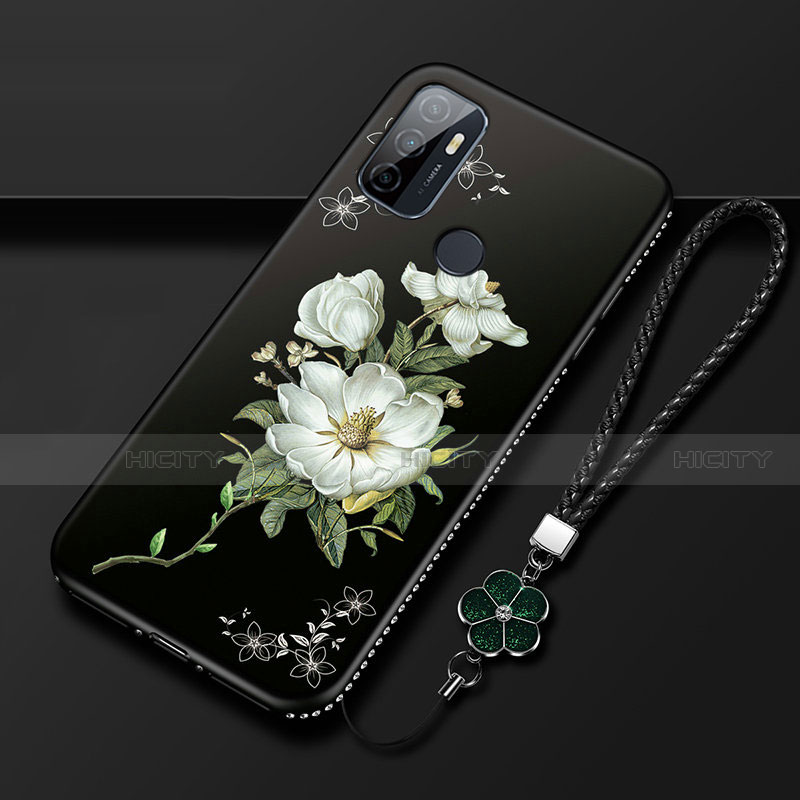 Funda Silicona Gel Goma Flores Carcasa A01 para Oppo A32