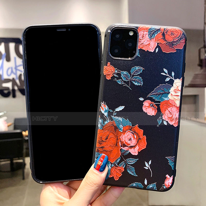 Funda Silicona Gel Goma Flores Carcasa H02 para Apple iPhone 11 Pro