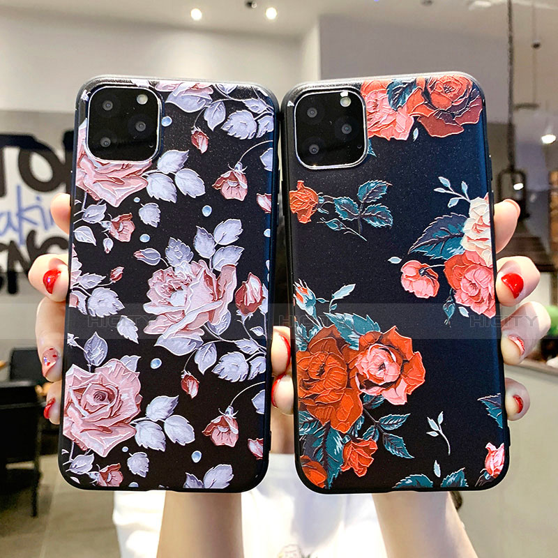 Funda Silicona Gel Goma Flores Carcasa H02 para Apple iPhone 11 Pro