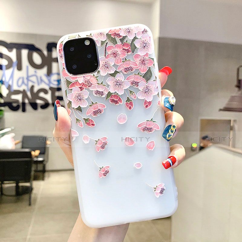 Funda Silicona Gel Goma Flores Carcasa H03 para Apple iPhone 11 Pro