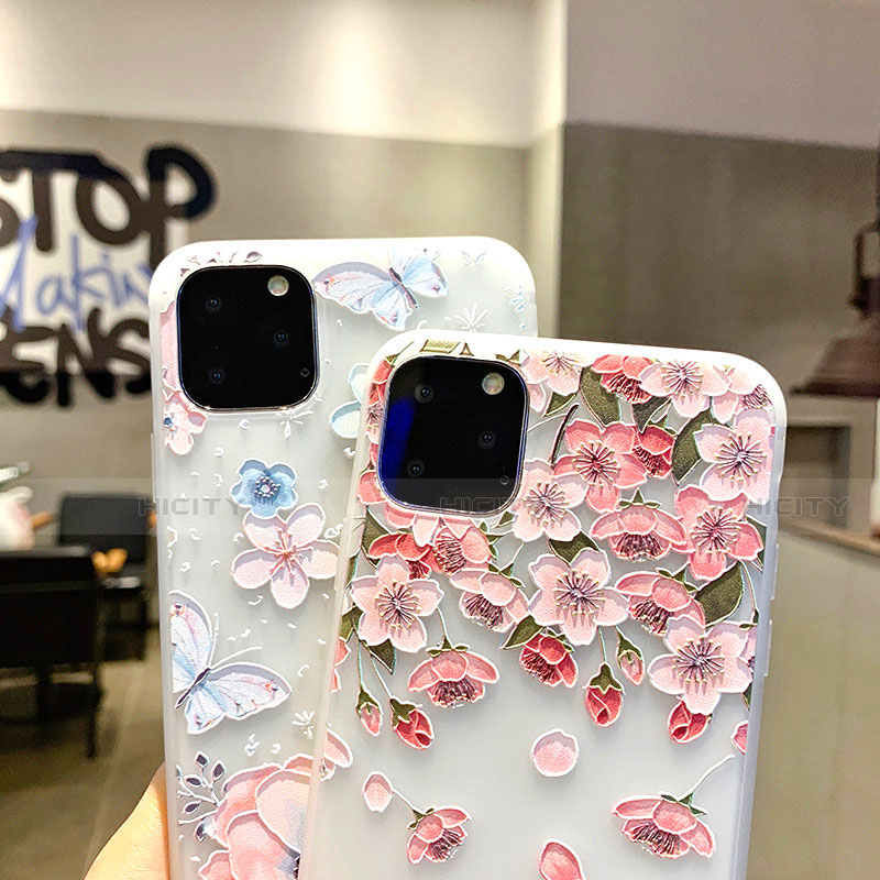 Funda Silicona Gel Goma Flores Carcasa H03 para Apple iPhone 11 Pro Max