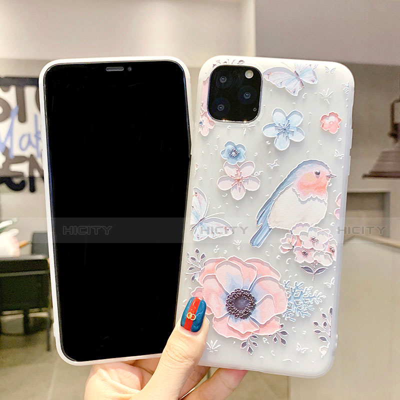 Funda Silicona Gel Goma Flores Carcasa H03 para Apple iPhone 11 Pro Max