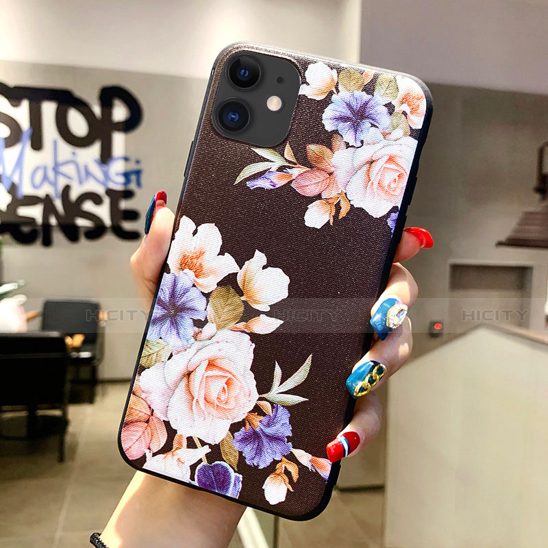 Funda Silicona Gel Goma Flores Carcasa H04 para Apple iPhone 11