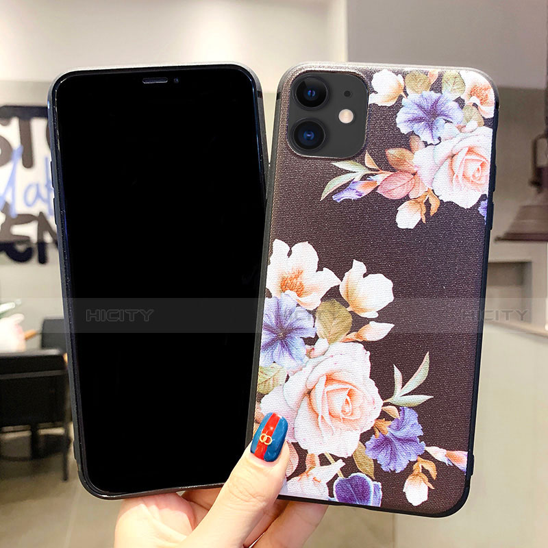 Funda Silicona Gel Goma Flores Carcasa H04 para Apple iPhone 11