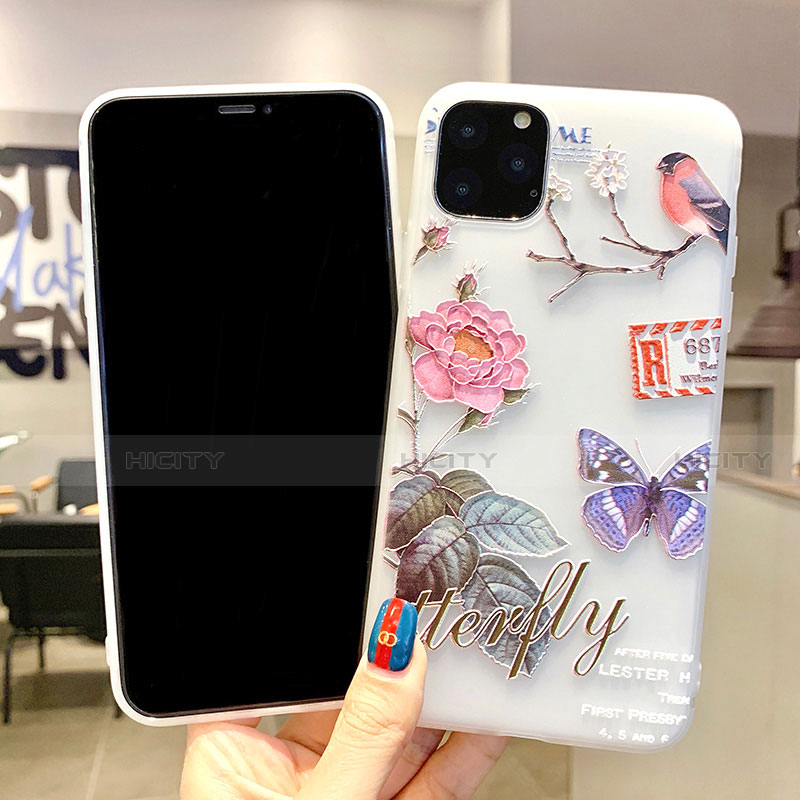 Funda Silicona Gel Goma Flores Carcasa H06 para Apple iPhone 11 Pro Max