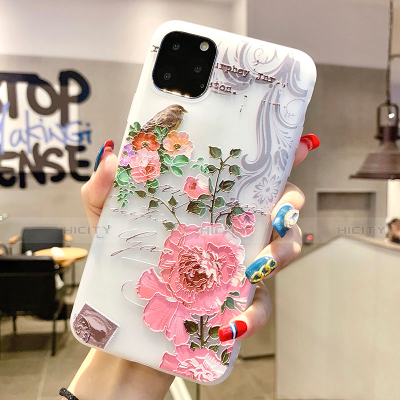 Funda Silicona Gel Goma Flores Carcasa H06 para Apple iPhone 11 Pro Max