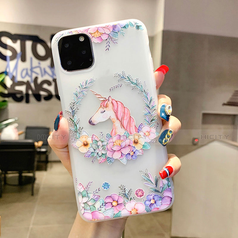 Funda Silicona Gel Goma Flores Carcasa H10 para Apple iPhone 11 Pro