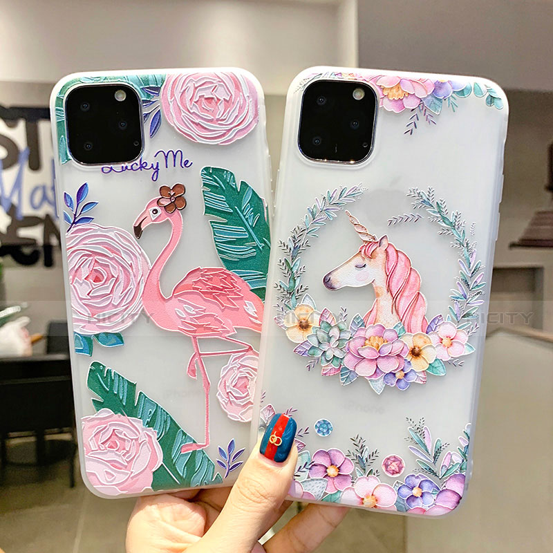 Funda Silicona Gel Goma Flores Carcasa H10 para Apple iPhone 11 Pro Max