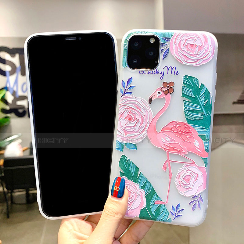 Funda Silicona Gel Goma Flores Carcasa H10 para Apple iPhone 11 Pro Max