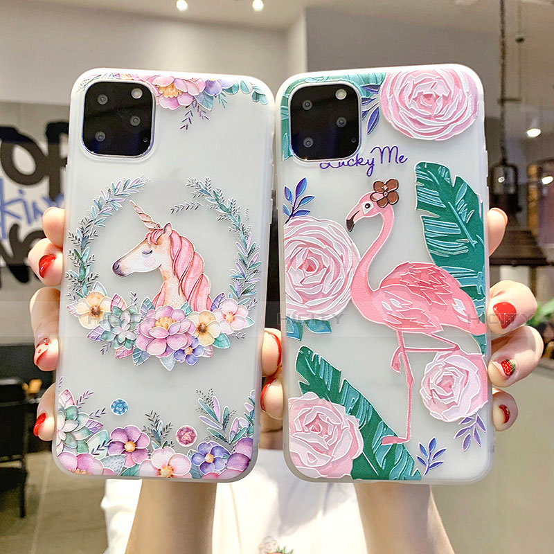 Funda Silicona Gel Goma Flores Carcasa H10 para Apple iPhone 11 Pro Max