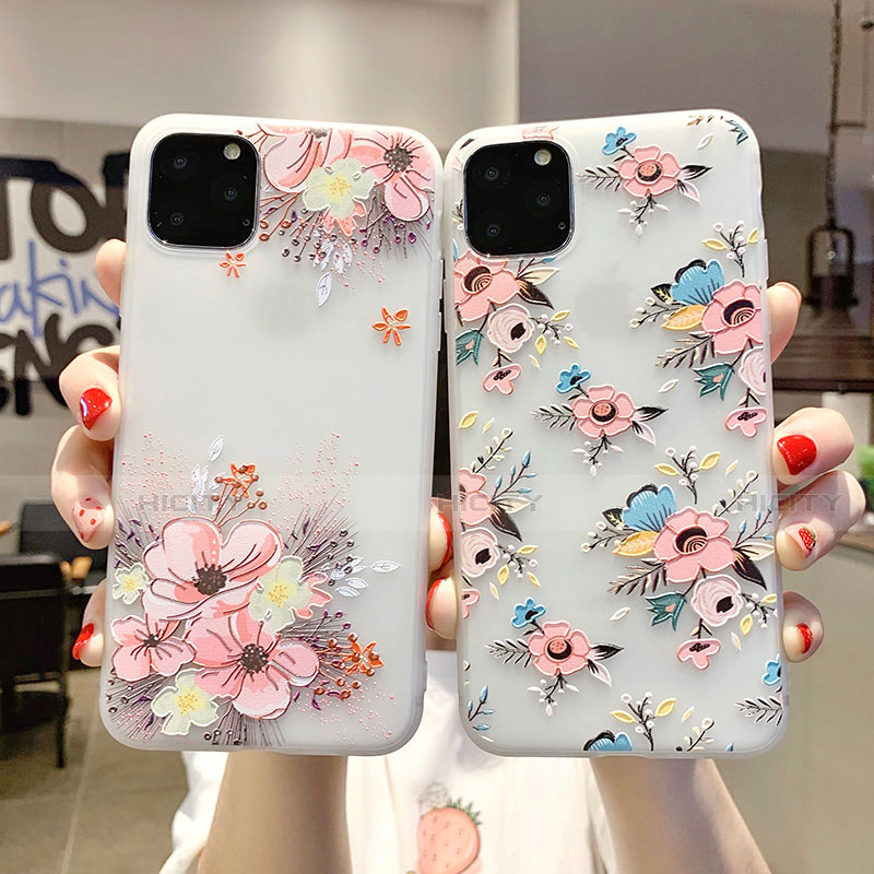 Funda Silicona Gel Goma Flores Carcasa H11 para Apple iPhone 11 Pro Max