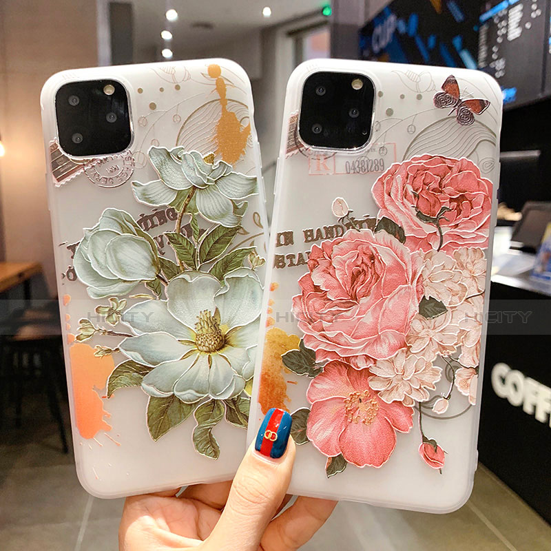 Funda Silicona Gel Goma Flores Carcasa H15 para Apple iPhone 11 Pro