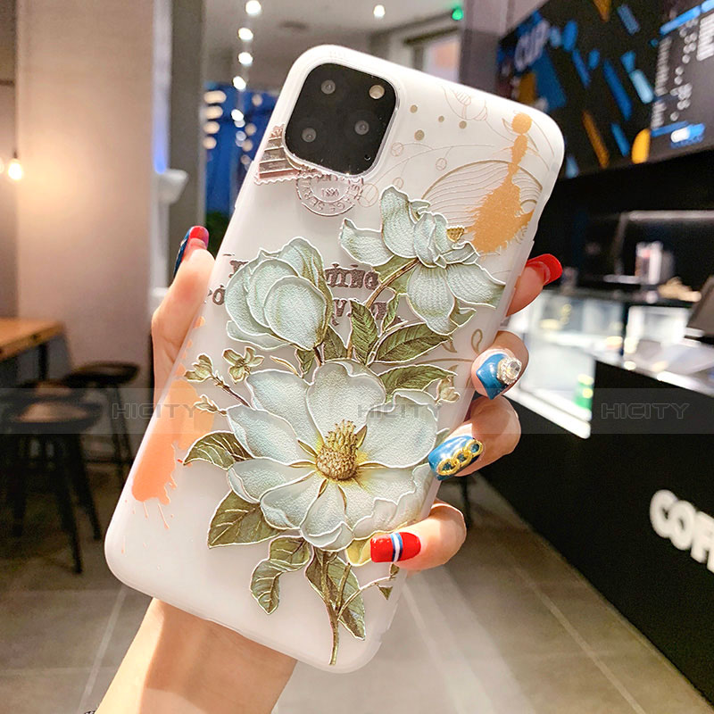 Funda Silicona Gel Goma Flores Carcasa H15 para Apple iPhone 11 Pro