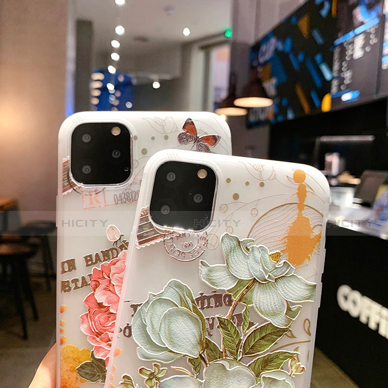 Funda Silicona Gel Goma Flores Carcasa H15 para Apple iPhone 11 Pro