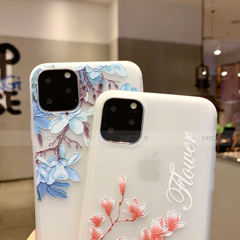 Funda Silicona Gel Goma Flores Carcasa H18 para Apple iPhone 11 Pro Max