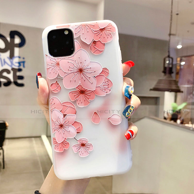 Funda Silicona Gel Goma Flores Carcasa H19 para Apple iPhone 11 Pro Max