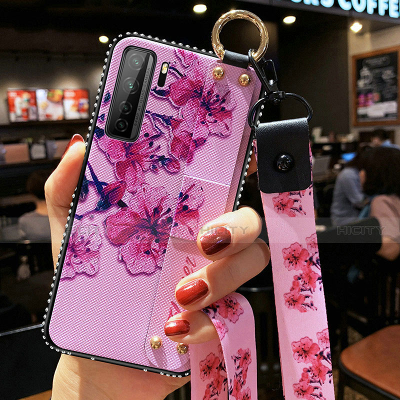 Funda Silicona Gel Goma Flores Carcasa K01 para Huawei P40 Lite 5G