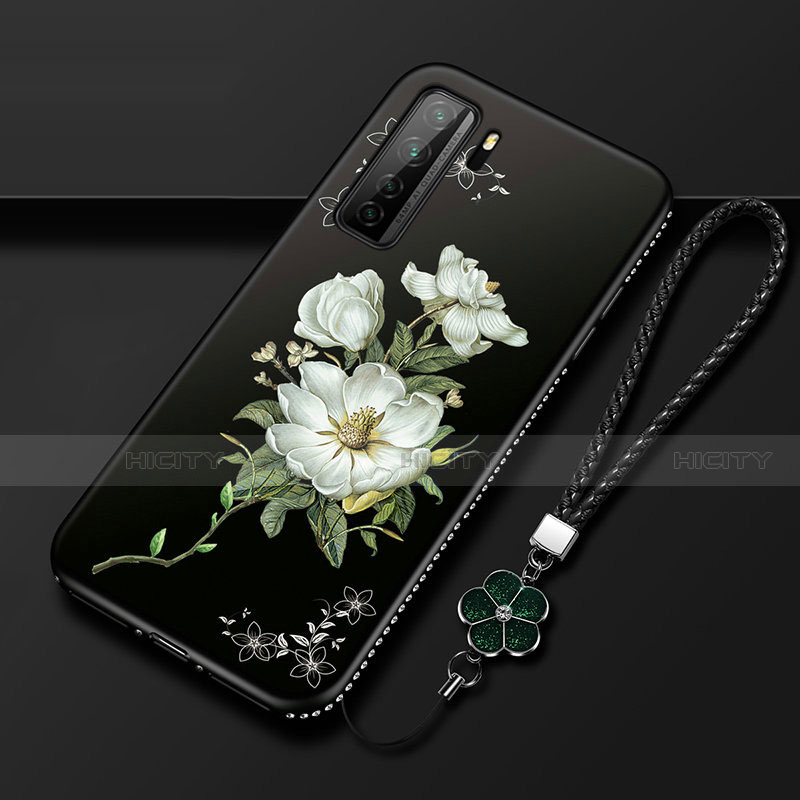 Funda Silicona Gel Goma Flores Carcasa K02 para Huawei Nova 7 SE 5G