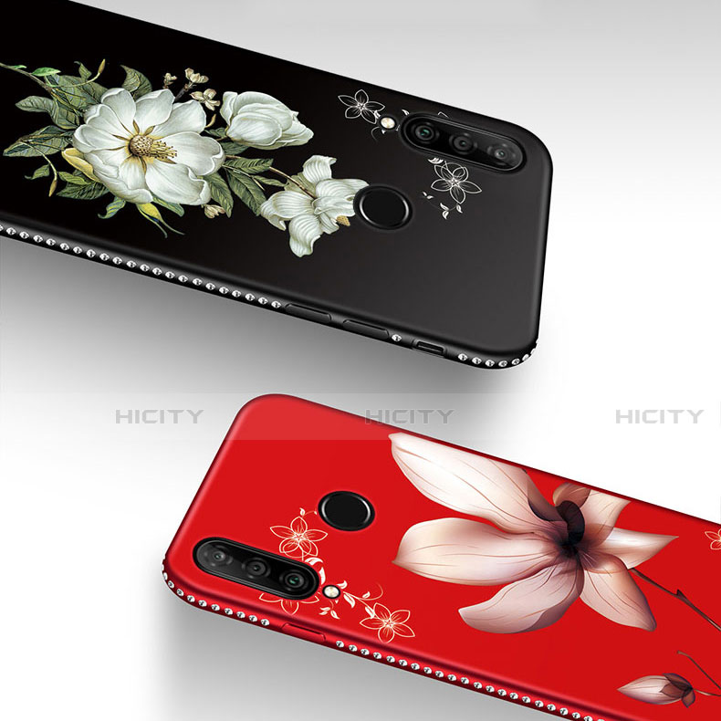 Funda Silicona Gel Goma Flores Carcasa para Huawei Enjoy 9s