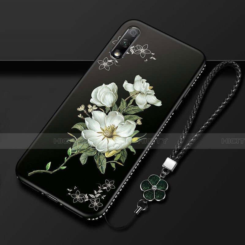 Funda Silicona Gel Goma Flores Carcasa para Huawei Honor 9X