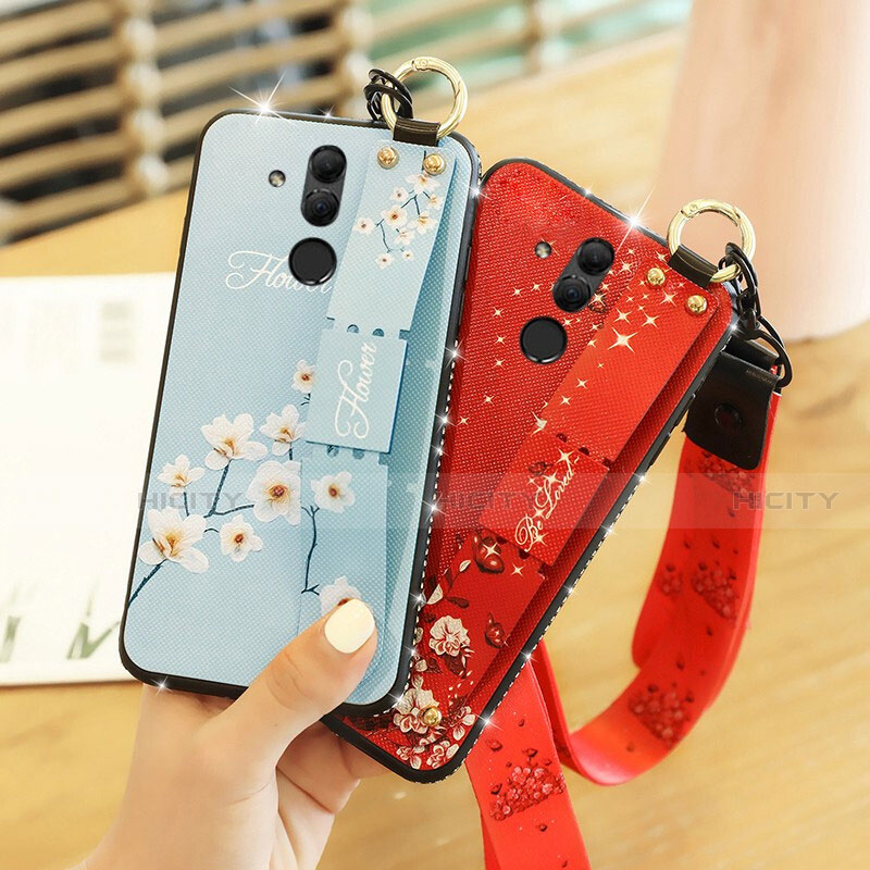 Funda Silicona Gel Goma Flores Carcasa para Huawei Mate 20 Lite