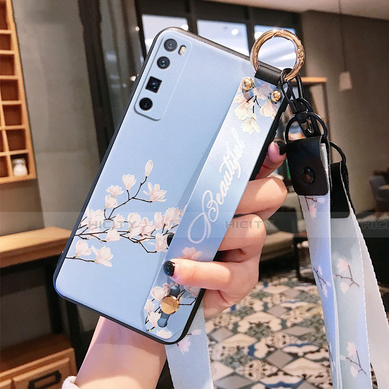 Funda Silicona Gel Goma Flores Carcasa para Huawei Nova 7 Pro 5G