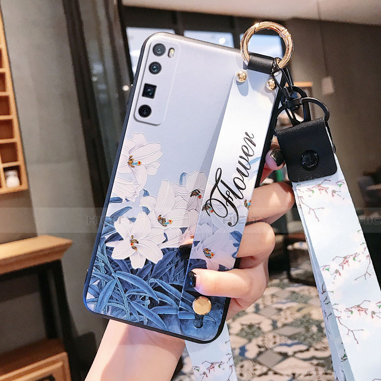 Funda Silicona Gel Goma Flores Carcasa para Huawei Nova 7 Pro 5G