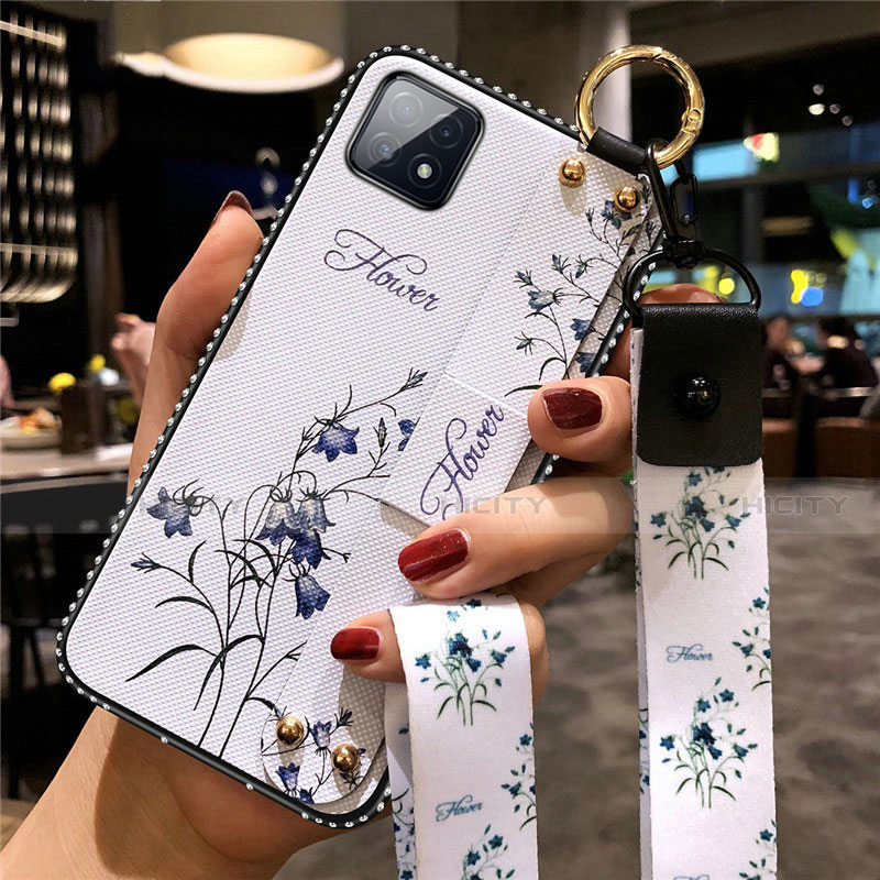 Funda Silicona Gel Goma Flores Carcasa para Oppo A72 5G