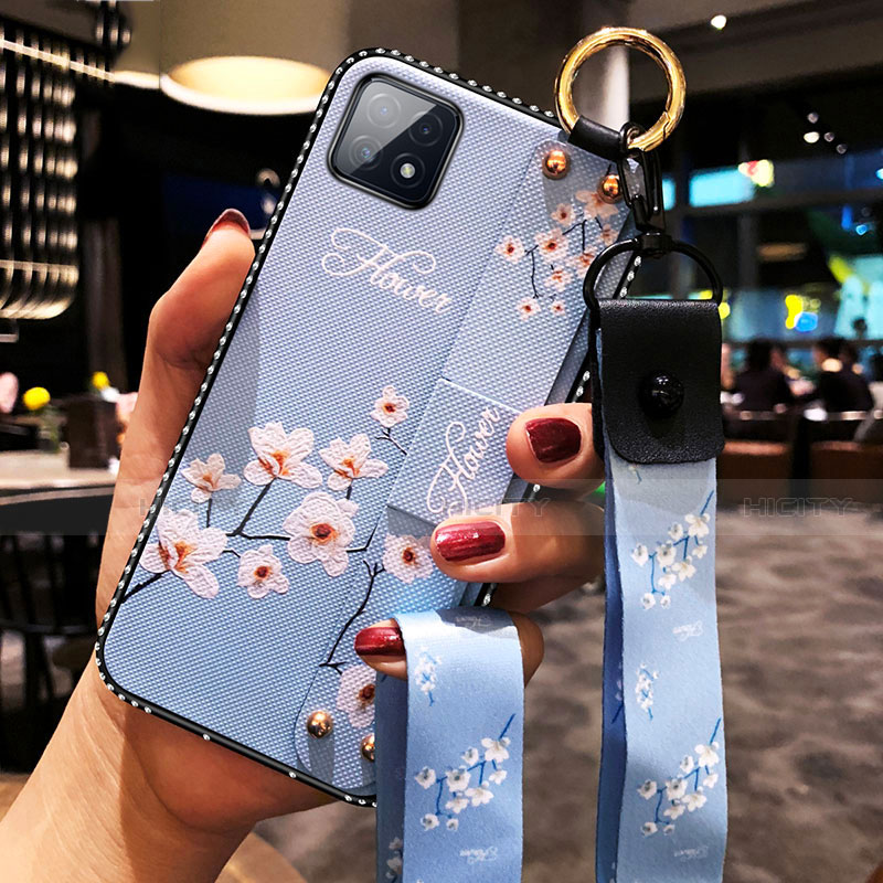 Funda Silicona Gel Goma Flores Carcasa para Oppo A72 5G