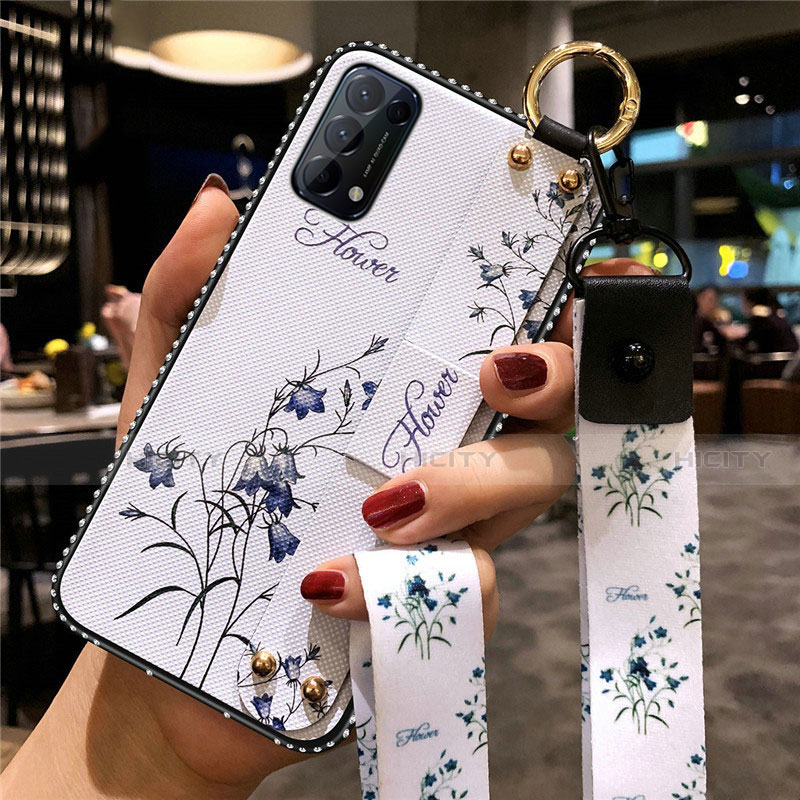 Funda Silicona Gel Goma Flores Carcasa para Oppo Find X3 Lite 5G