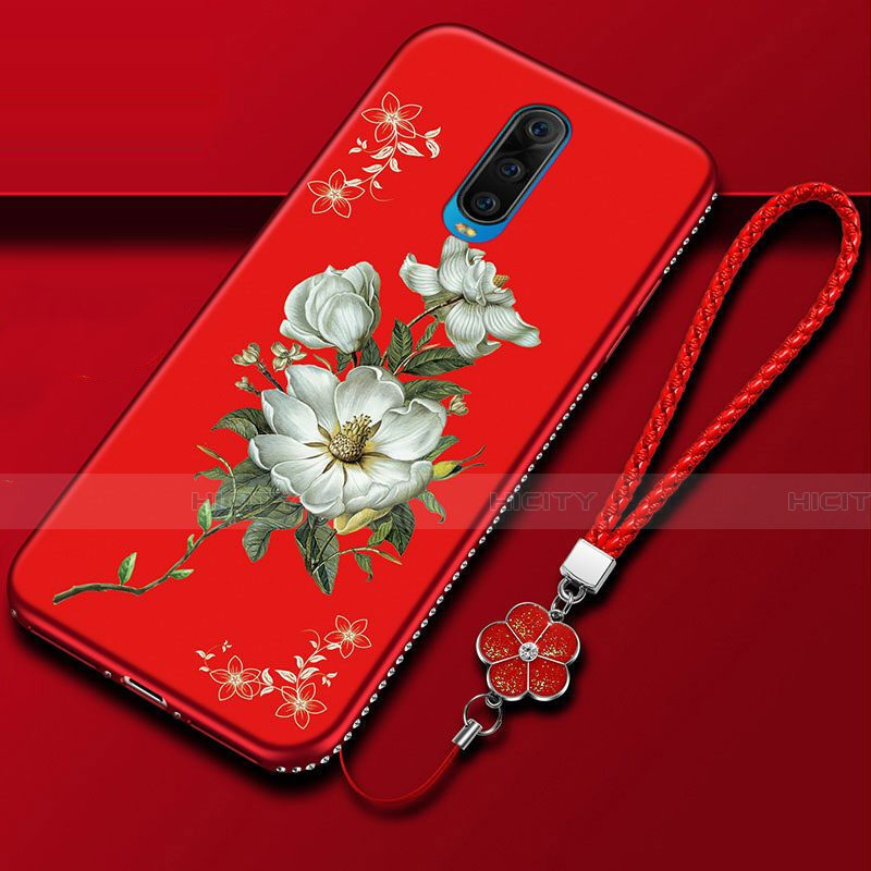 Funda Silicona Gel Goma Flores Carcasa para Oppo R17 Pro