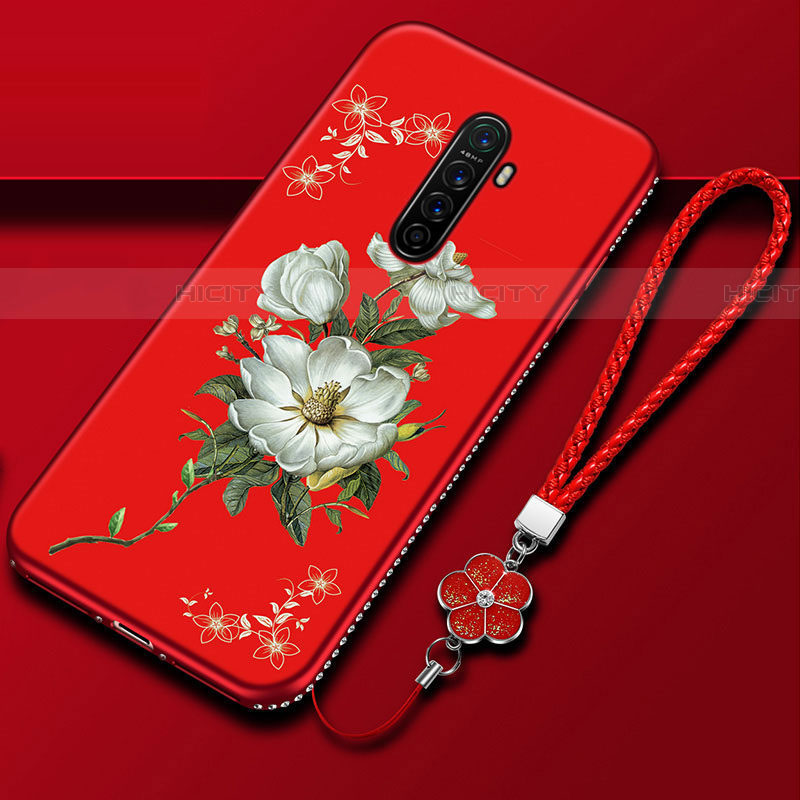 Funda Silicona Gel Goma Flores Carcasa para Realme X2 Pro