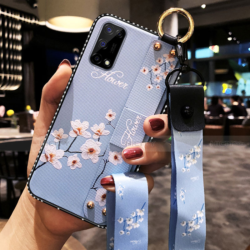 Funda Silicona Gel Goma Flores Carcasa para Realme X7 5G