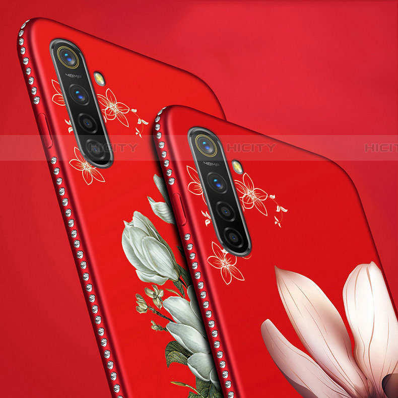 Funda Silicona Gel Goma Flores Carcasa para Realme XT