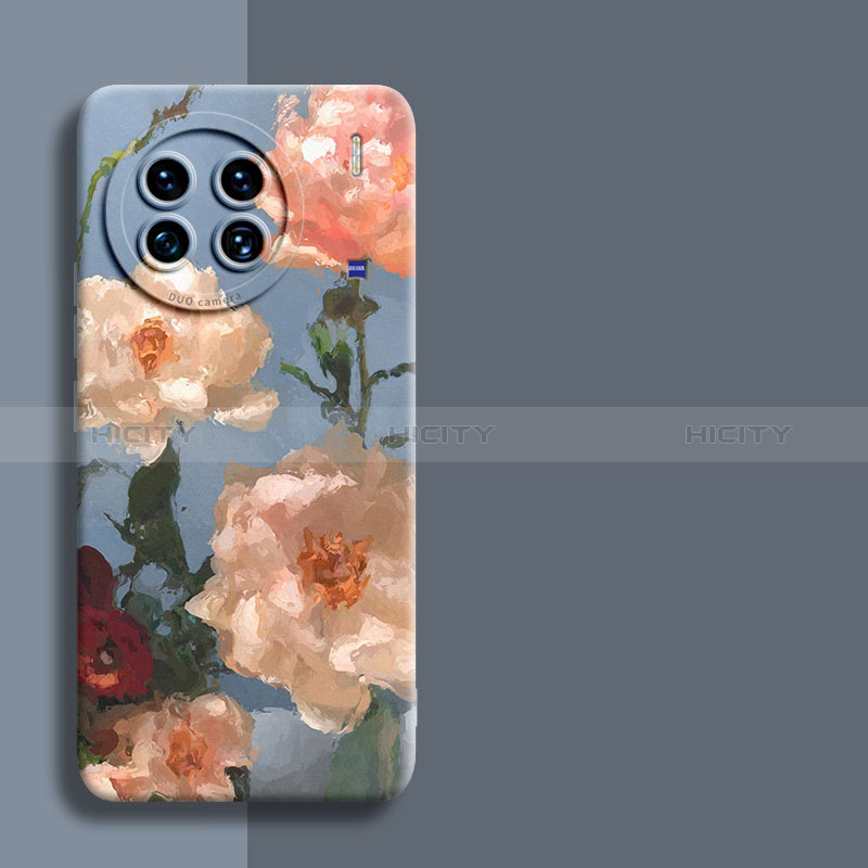 Funda Silicona Gel Goma Flores Carcasa para Vivo X90 Pro 5G