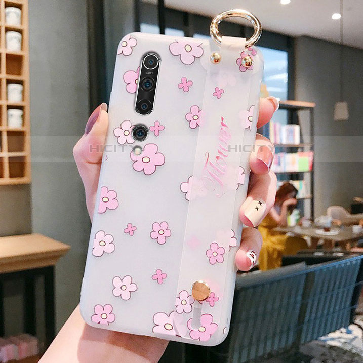 Funda Silicona Gel Goma Flores Carcasa para Xiaomi Mi 10