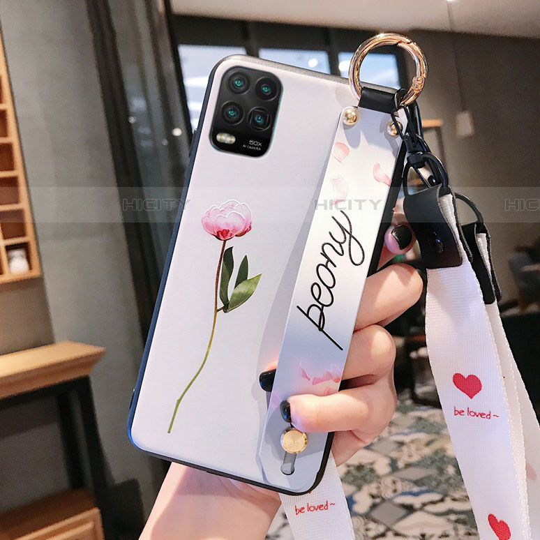 Funda Silicona Gel Goma Flores Carcasa para Xiaomi Mi 10 Lite