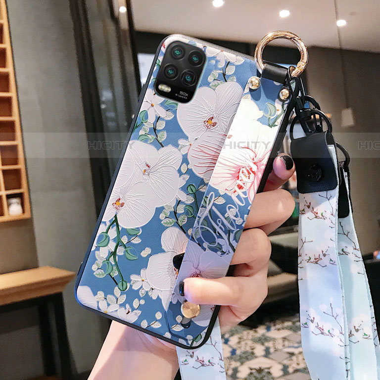 Funda Silicona Gel Goma Flores Carcasa para Xiaomi Mi 10 Lite