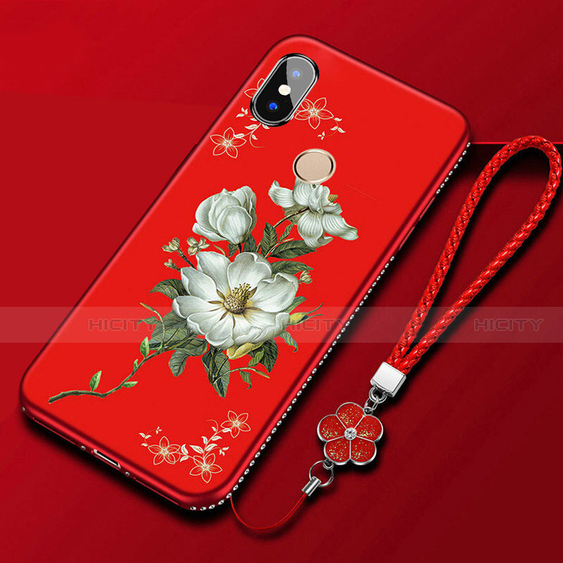 Funda Silicona Gel Goma Flores Carcasa para Xiaomi Redmi 6 Pro