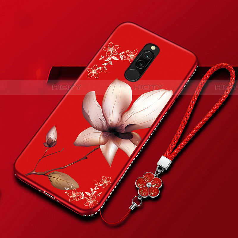 Funda Silicona Gel Goma Flores Carcasa para Xiaomi Redmi 8
