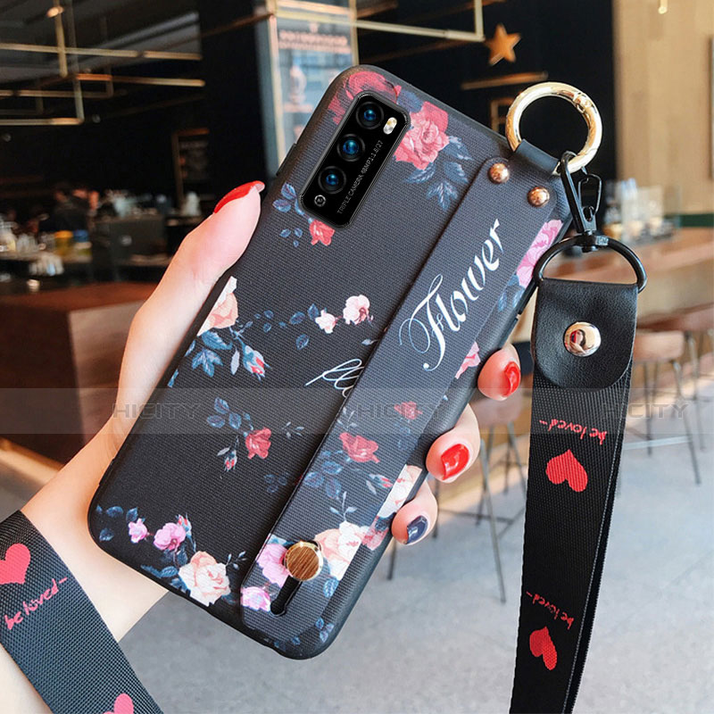 Funda Silicona Gel Goma Flores Carcasa S01 para Huawei Enjoy Z 5G