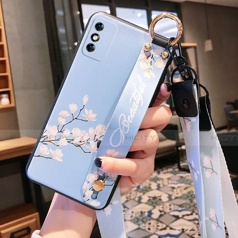 Funda Silicona Gel Goma Flores Carcasa S01 para Huawei Honor X10 Max 5G