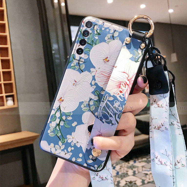 Funda Silicona Gel Goma Flores Carcasa S01 para Huawei Nova 7 5G