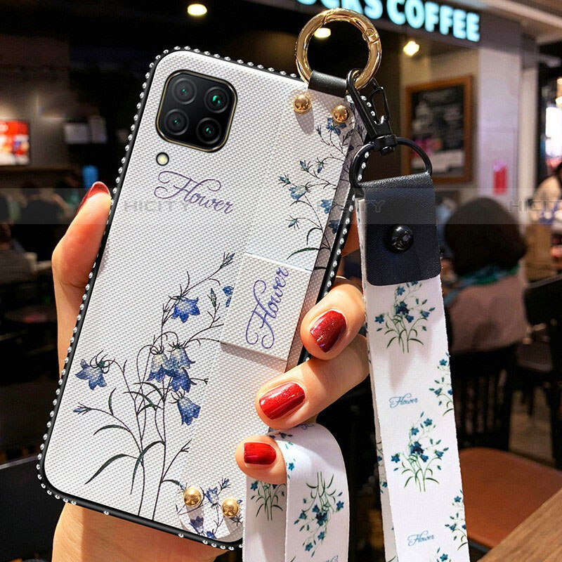 Funda Silicona Gel Goma Flores Carcasa S01 para Huawei P40 Lite